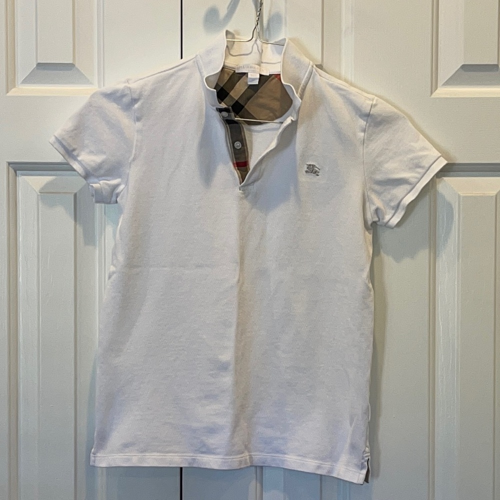 Burberry Children’s polo-style White top Sz164cm